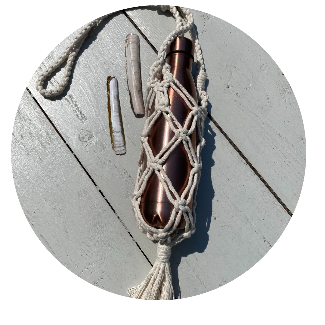 bottlehanger, macrame