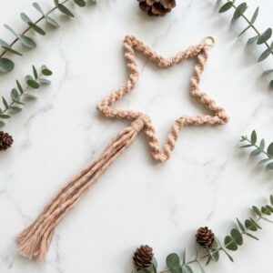 DIY Macrame Stralende Gouden Ster (20cm)